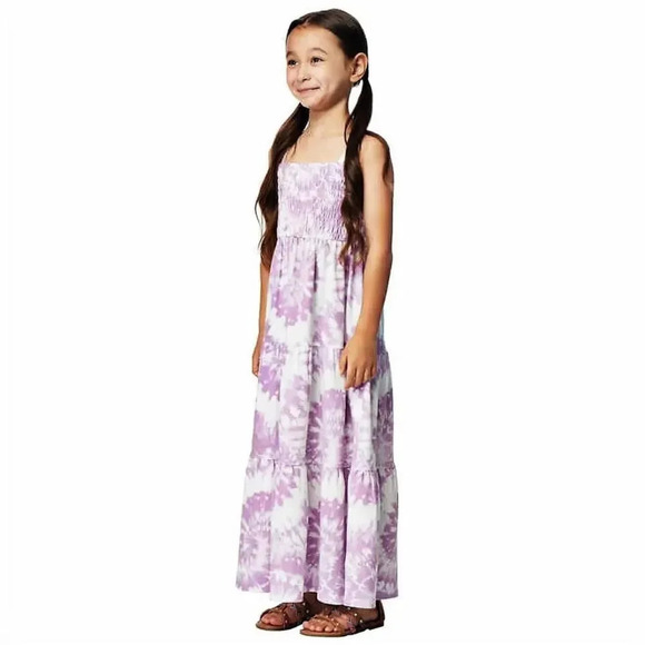 #18 32 Degrees Cool Youth Tie Dye Maxi dress Purple White Size Small 7/8 - Picture 2 of 10